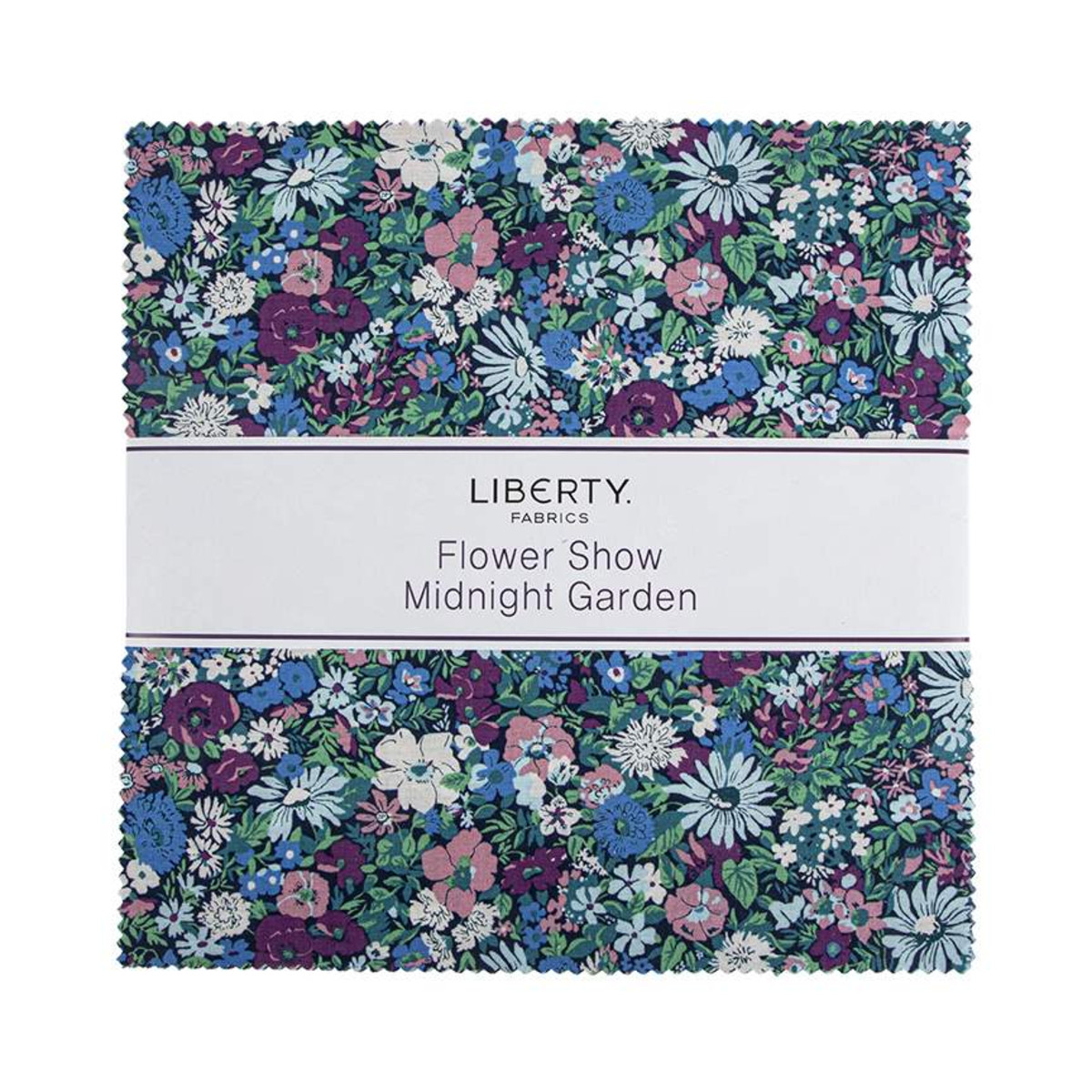 Riley Blake Layer Cake - Flower Show Midnight Garden by Liberty Fabrics
