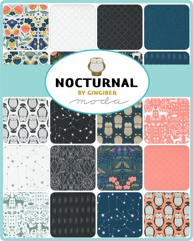 Moda Fat Eighth Bundle - Nocturnal by Gingiber