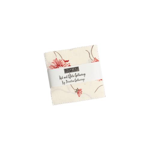 Moda Mini Charm - Red and White Gatherings by Primitive Gatherings