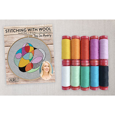 Stitching With Wool By Jo Avery 12wt Aurifil